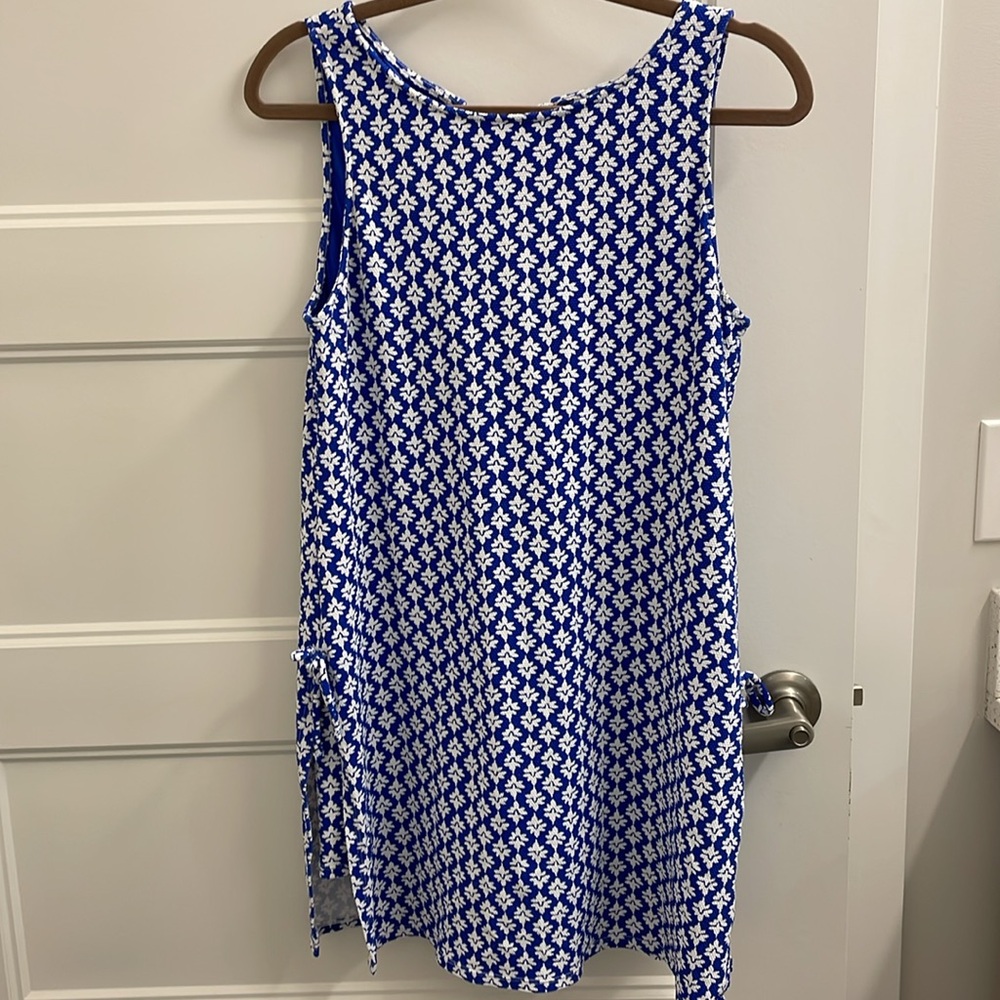 Tommy‎ Bahama Island Cays Beach Mini Dress Built In Shorts Blue & White Small